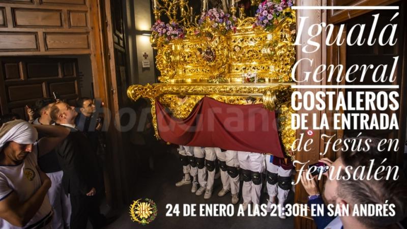 Cofradía Borriquilla Granada: IGUALÁ GENERAL COSTALEROS DE LA ENTRADA DE JESÚS EN JERUSALÉN