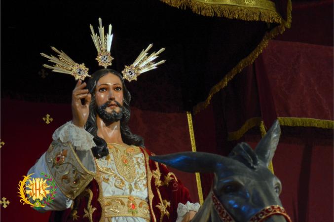 Cofradía Borriquilla Granada: Jesús en la entrada en Jerusalén Semana Santa 2021