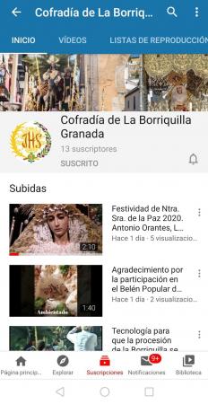 Cofradía Borriquilla Granada: INAUGURAMOS CANAL DE YOUTUBE