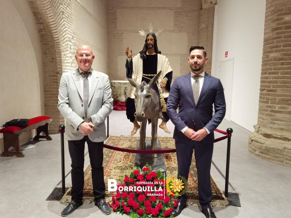Cofradía Borriquilla Granada: JESUS DE LA ENTRADA EN JERUSALÉN VUELVE AL CULTO TRAS SU RESTAURACIÓN, EN UNA JORNADA DÓNDE JULIO ALCARAZ NOS DA DETALLES DE LA MISMA