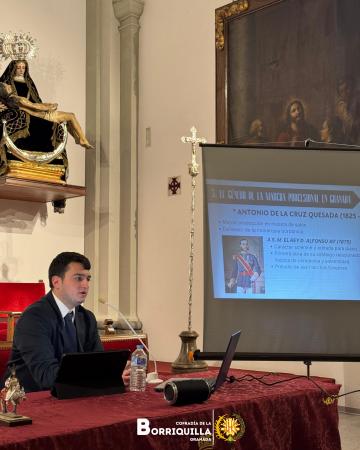 Cofradía Borriquilla Granada: ELIAS SANTIAGO NOS OFRECIÓ UNA CONFERENCIA SOBRE LA MÚSICA PROCESIONAL CARGADA DE CONTENIDO Y DE EMOCIONES