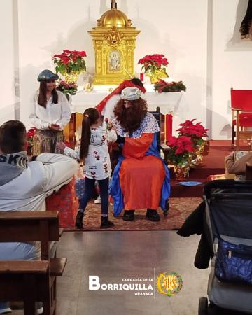 Cofradía Borriquilla Granada: EL REY GASPAR Y SUS PAJES HAN VISITADO SAN ANDRÉS