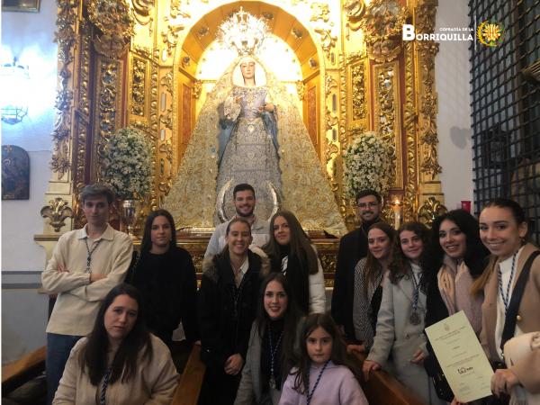 Cofradía Borriquilla Granada: NUTRIDA REPRESENTACIÓN DEL GRUPO JOVEN EN LA FESTIVIDAD DE SU PATRÓN