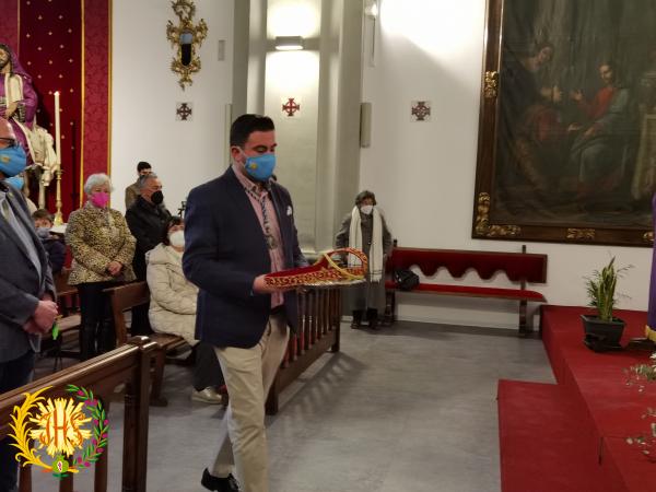 Cofradía Borriquilla Granada: PRESENTACIÓN Y BENDICIÓN DE LAS RIENDAS BORDADAS DONADAS POR UN GRUPO DE HERMANOS
