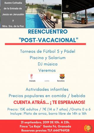 Cofradía Borriquilla Granada: RECORDATORIO: MAÑANA REENCUENTRO POST-VACACIONAL