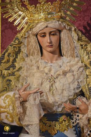 Cofradía Borriquilla Granada: NTRA. SRA. DE LA PAZ ASÍ SE PRESENTA PARA LA CELEBRACIÓN DE LA PURÍSIMA CONCEPCIÓN: SINE LABE CONCEPTA