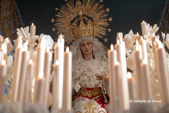 Cofradía Borriquilla Granada: RECOGIDA DE CERA DEL PALIO DE NUESTRA SEÑORA DE LA PAZ