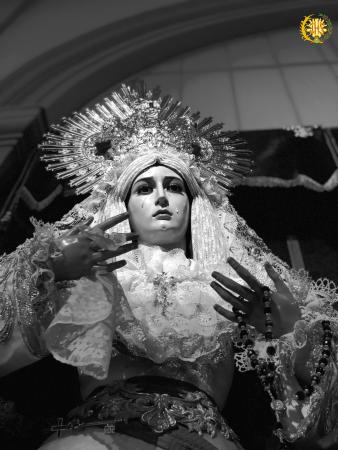 Cofradía Borriquilla Granada: NTRA. SRA. DE LA PAZ ASÍ SE PRESENTA PARA LA CELEBRACIÓN DE LA PURÍSIMA CONCEPCIÓN: SINE LABE CONCEPTA