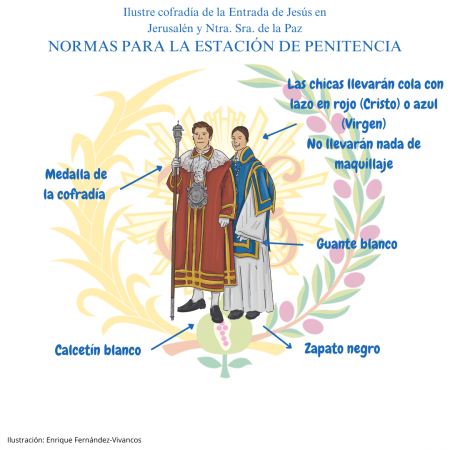 Cofradía Borriquilla Granada: NORMAS PARA EL CORTEJO PROCESIONAL DEL DOMINGO DE RAMOS