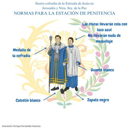 Cofradía Borriquilla Granada: NORMAS PARA EL CORTEJO PROCESIONAL DEL DOMINGO DE RAMOS 2025