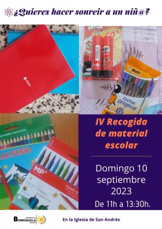 Cofradía Borriquilla Granada: IV RECOGIDA DE MATERIAL ESCOLAR