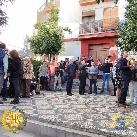 Cofradía Borriquilla Granada: BENDICIÓN DEL RETABLO CERÁMICO DE JESÚS EN LA ENTRADA EN JERUSALÉN