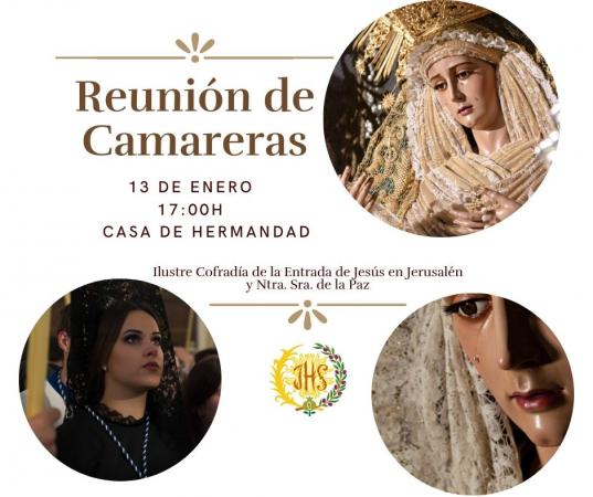 Cofradía Borriquilla Granada: REUNIÓN CAMARERAS NUESTRA SEÑORA DE LA PAZ