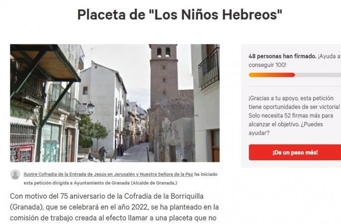 Cofradía Borriquilla Granada: RECOGIDA FIRMAS PLACETA "NIÑOS HEBREOS"