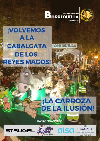 Cofradía Borriquilla Granada: ¡VUELVE LA CARROZA DE LA ILUSIÓN Y LA MAGIA EN LA CABALGATA DE LOS REYES MAYOS DEL 2023!