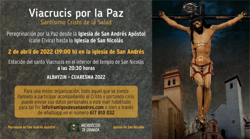 Cofradía Borriquilla Granada: PEREGRINA CON NUESTRA PARROQUIA DE SAN ANDRÉS POR LA PAZ