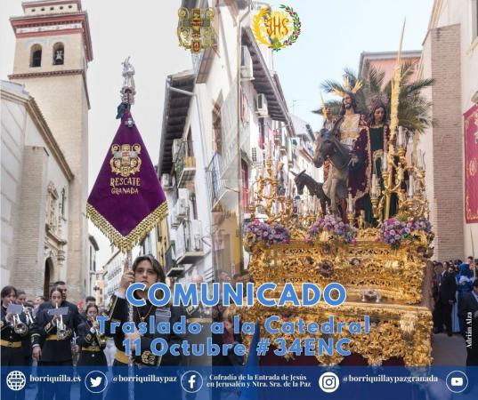 Cofradía Borriquilla Granada: LA AGRUPACIÓN MUSICAL NUESTRO PADRE JESÚS DEL RESCATE NOS ACOMPAÑARÁ EN EL TRASLADO A CATEDRAL