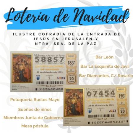 Cofradía Borriquilla Granada: LOTERÍA NAVIDAD 2023