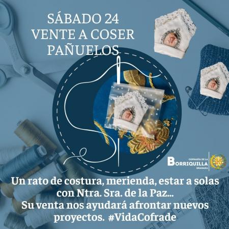 Cofradía Borriquilla Granada: AYÚDANOS A COSER PAÑUELOS DE LA VIRGEN