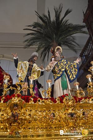 Cofradía Borriquilla Granada: EL MISTERIO DE JESÚS DE LA ENTRADA EN JERUSALÉN PREPARADO PARA SU TRASLADO A LA EXPOSICIÓN DE KERYGMA