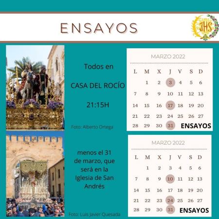 Cofradía Borriquilla Granada: ENSAYOS CUADRILLA DE COSTALEROS