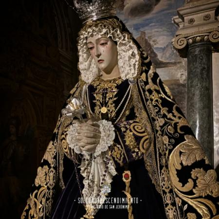 Cofradía Borriquilla Granada: RECIBIMOS A NUESTRA SEÑORA DE LA SOLEDAD EN SAN ANDRÉS 
