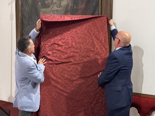 Cofradía Borriquilla Granada: PINTURA DE MANUEL OBREGÓN POR EL CINCUENTA ANIVERSARIO DE NTRA. SRA. DE LA PAZ