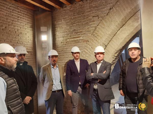 Cofradía Borriquilla Granada: VISITA DE LA JUNTA DE ANDALUCIA A LA I.P. DE SAN ANDRÉS PARA SEGUIMIENTO DE LAS OBRAS