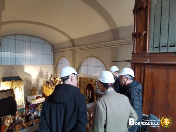 Cofradía Borriquilla Granada: VISITA JUNTA DE ANDALUCIA OBRAS DE SAN ANDRÉS