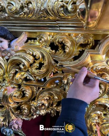 Cofradía Borriquilla Granada: MANTENIMIENTO DEL DORADO DEL PASO DE MISTERIO