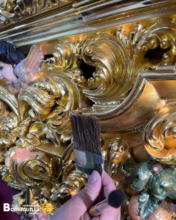 Cofradía Borriquilla Granada: MANTENIMIENTO DEL DORADO DEL PASO DE MISTERIO