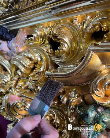 Cofradía Borriquilla Granada: MANTENIMIENTO DEL DORADO DEL PASO DE MISTERIO