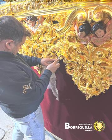 Cofradía Borriquilla Granada: MANTENIMIENTO DEL DORADO DEL PASO DE MISTERIO