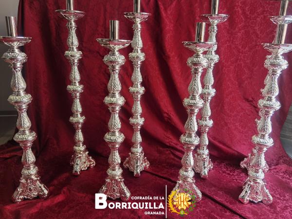 Cofradía Borriquilla Granada: SEGUIMOS ENRIQUECIENDO NUESTRO PATRIMONIO: MOLDURÓN, POTENCIAS Y CANDELERÍA