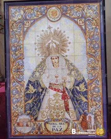 Cofradía Borriquilla Granada: RETABLO CERÁMICO DE NUESTRA SEÑORA DE LA PAZ