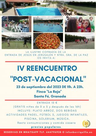 Cofradía Borriquilla Granada: IV REENCUENTRO POST VACACIONAL "LA BORRIQUILLA"
