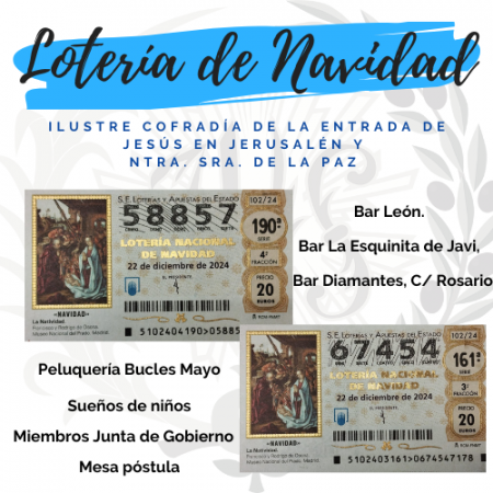 Cofradía Borriquilla Granada: LOTERÍA DE NAVIDAD 2024
