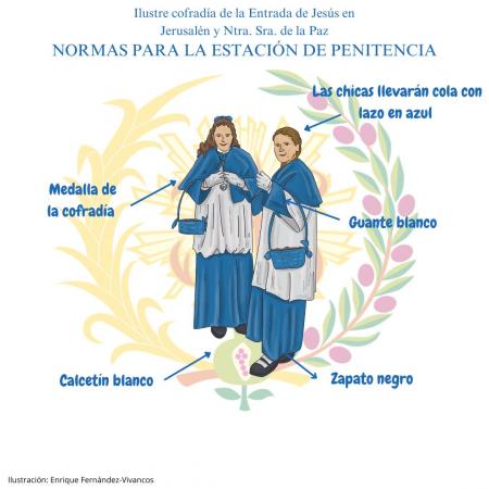 Cofradía Borriquilla Granada: NORMAS PARA EL CORTEJO PROCESIONAL DEL DOMINGO DE RAMOS 2025