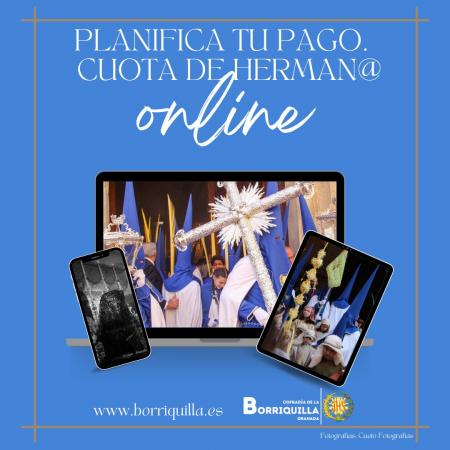 Cofradía Borriquilla Granada: PLANIFICA EL PAGO DE TU CUOTA DE HERMAN@ ONLINE Y NO ACUMULES TODO EN EL MISMO MES