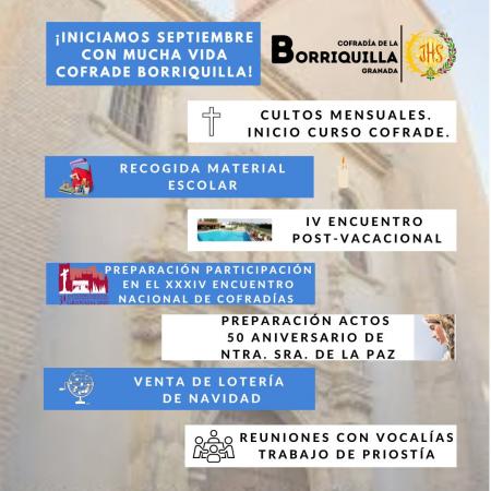 Cofradía Borriquilla Granada: EN SEPTIEMBRE..., VIDA COFRADE BORRIQUILLA