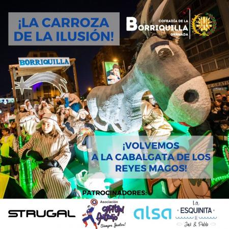 Cofradía Borriquilla Granada: LA CARROZA DE LA BORRIQUILLA VUELVE A LA CABALGATA DE LOS REYES MAGOS - 2024