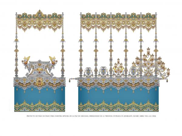 Cofradía Borriquilla Granada: DOS PROYECTOS DE PALIO PARA NUESTRA SRA. DE LA PAZ