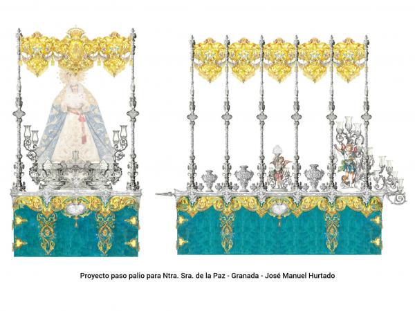 Cofradía Borriquilla Granada: DOS PROYECTOS DE PALIO PARA NUESTRA SRA. DE LA PAZ