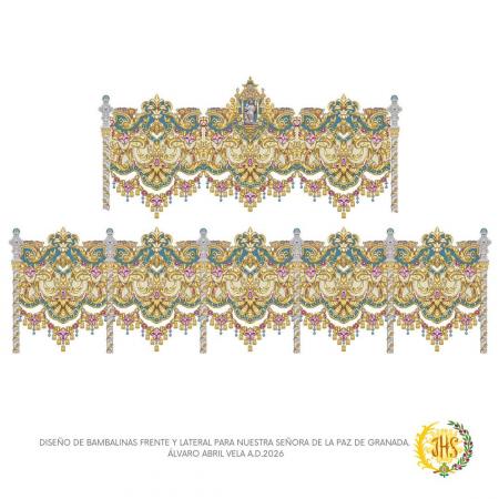 Cofradía Borriquilla Granada: DOS PROYECTOS DE PALIO PARA NUESTRA SEÑORA DE LA PAZ: MIRA LOS DETALLES