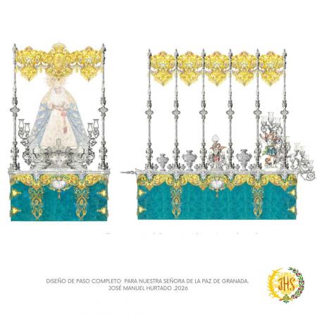 Cofradía Borriquilla Granada: DOS PROYECTOS DE PALIO PARA NUESTRA SEÑORA DE LA PAZ: MIRA LOS DETALLES