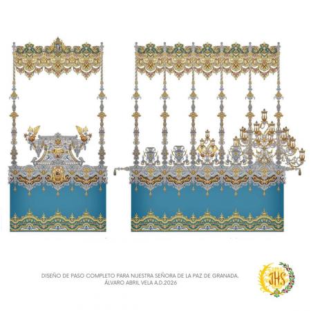 Cofradía Borriquilla Granada: DOS PROYECTOS DE PALIO PARA NUESTRA SEÑORA DE LA PAZ: MIRA LOS DETALLES