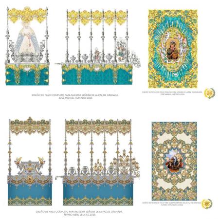 Cofradía Borriquilla Granada: DOS PROYECTOS DE PALIO PARA NUESTRA SEÑORA DE LA PAZ: MIRA LOS DETALLES